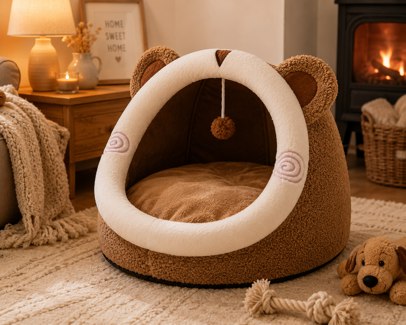 Plush House/Bed Light Brown