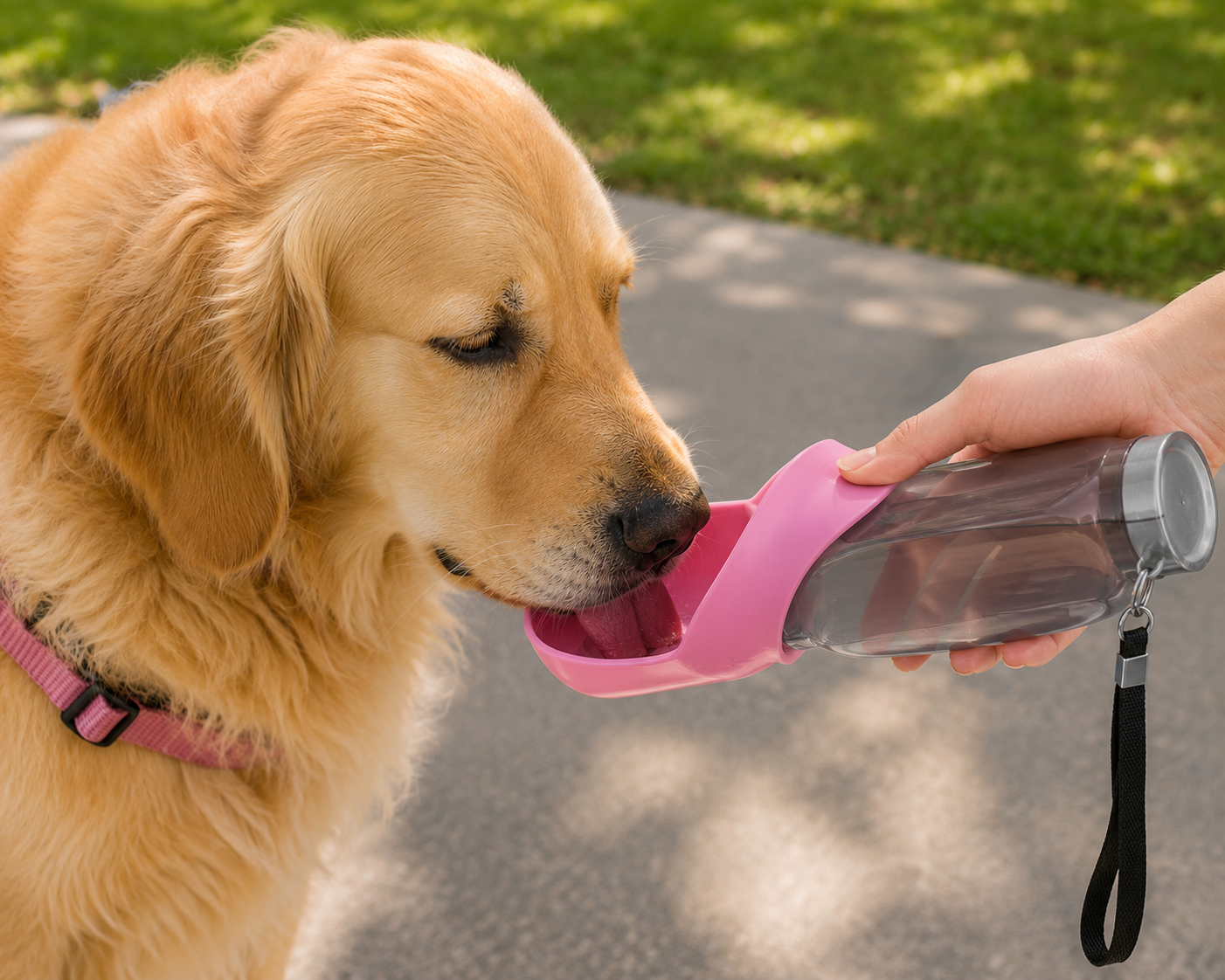 Portable Dog Water Bottle Pink