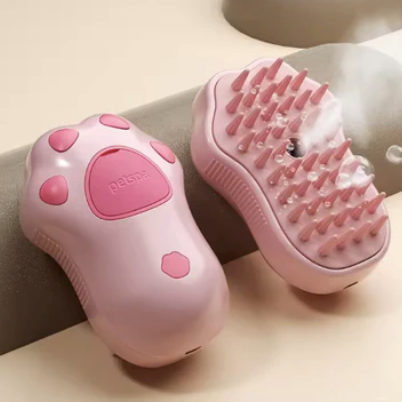 Steam Pet Grooming Brush Pink