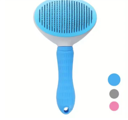 One-Click Pet Hair Removal Brush Blue