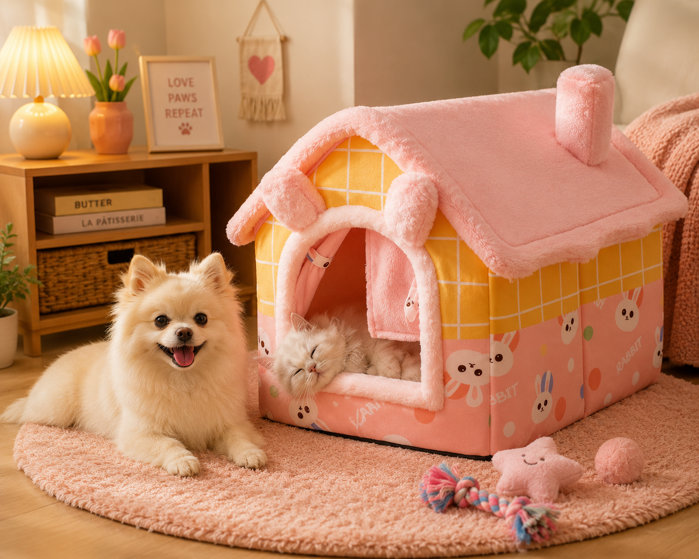 Soft Puppy House Pink