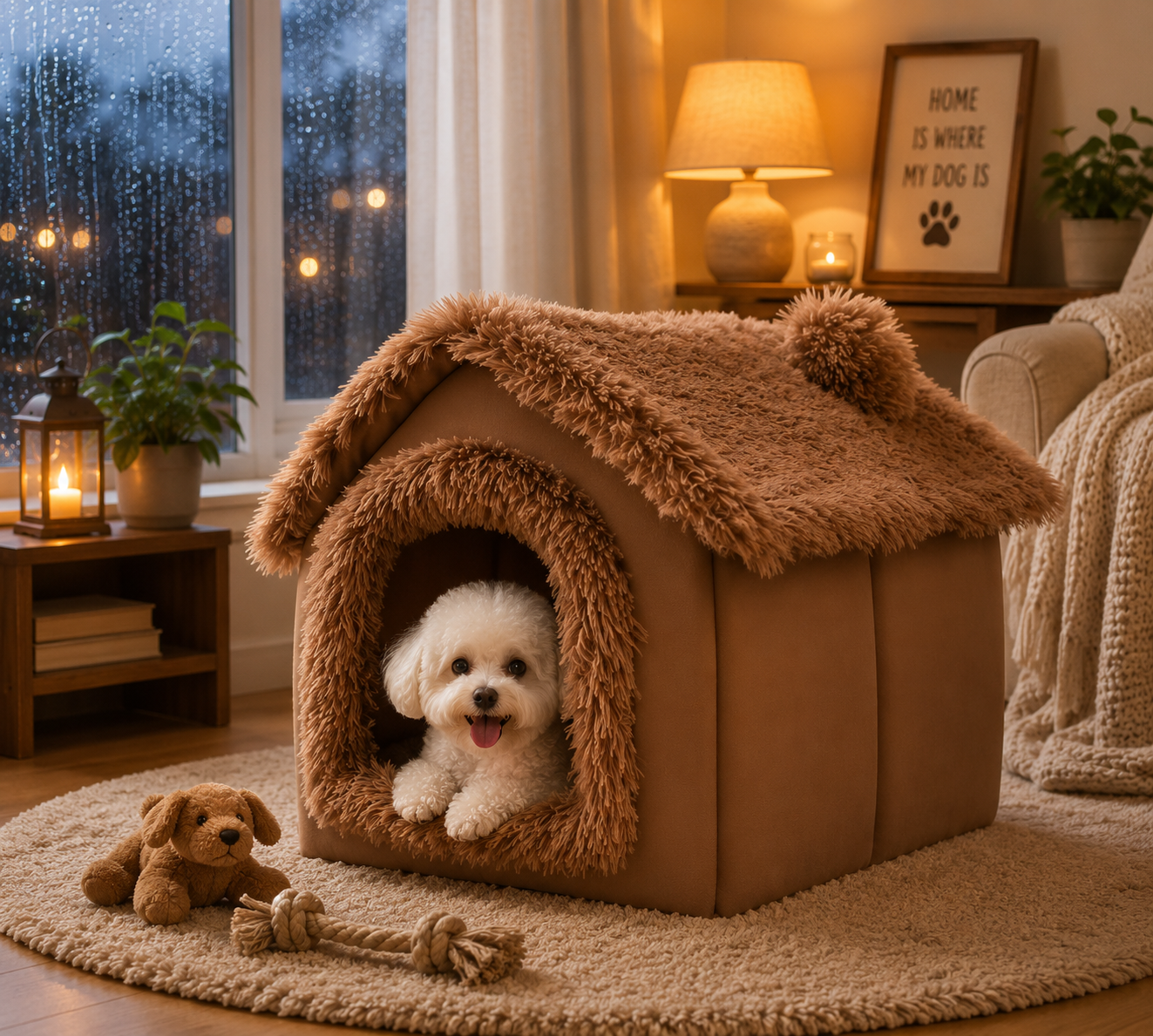 Soft Puppy House Brown
