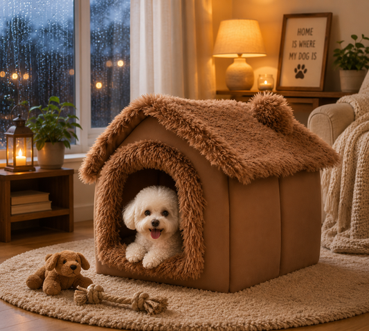 Soft Puppy House Brown