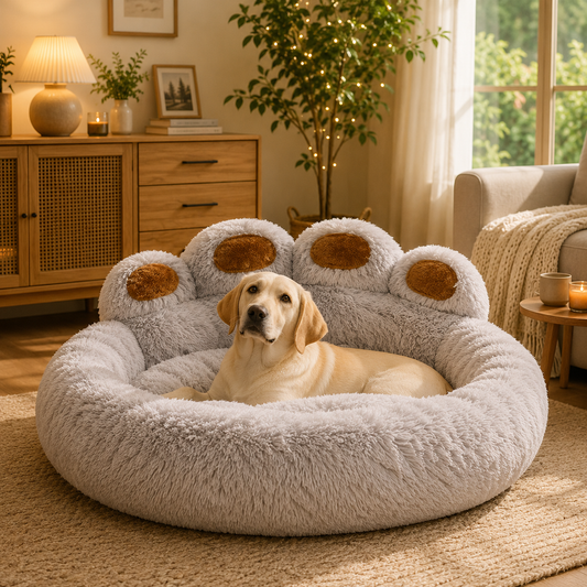 Paw Format Bed Light Grey