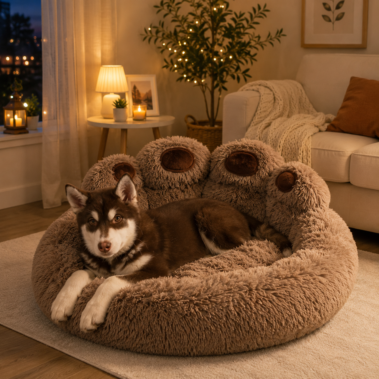 Paw Format Bed Coffee