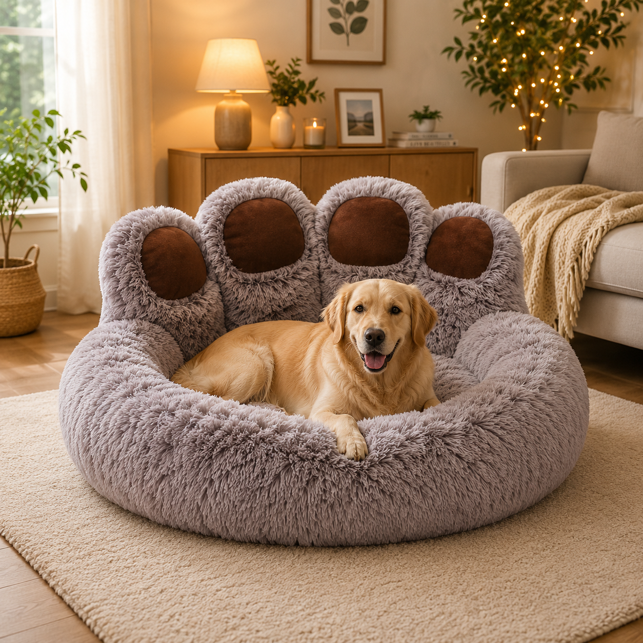 Paw Format Bed Light Coffee