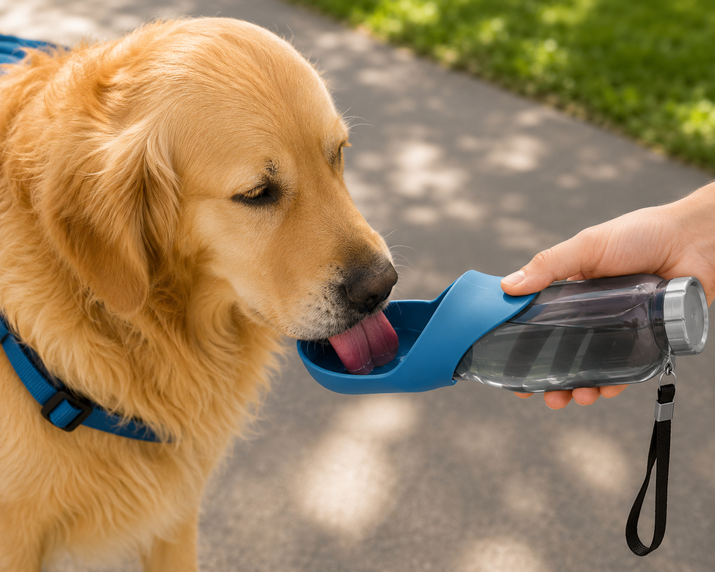 Portable Dog Water Bottle Blue