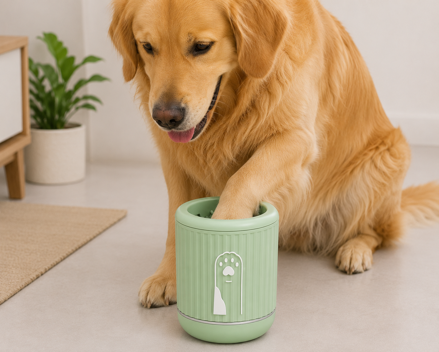 Portable Silicone Paw Cleaner Green