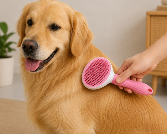 One-Click Pet Hair Removal Brush Pink